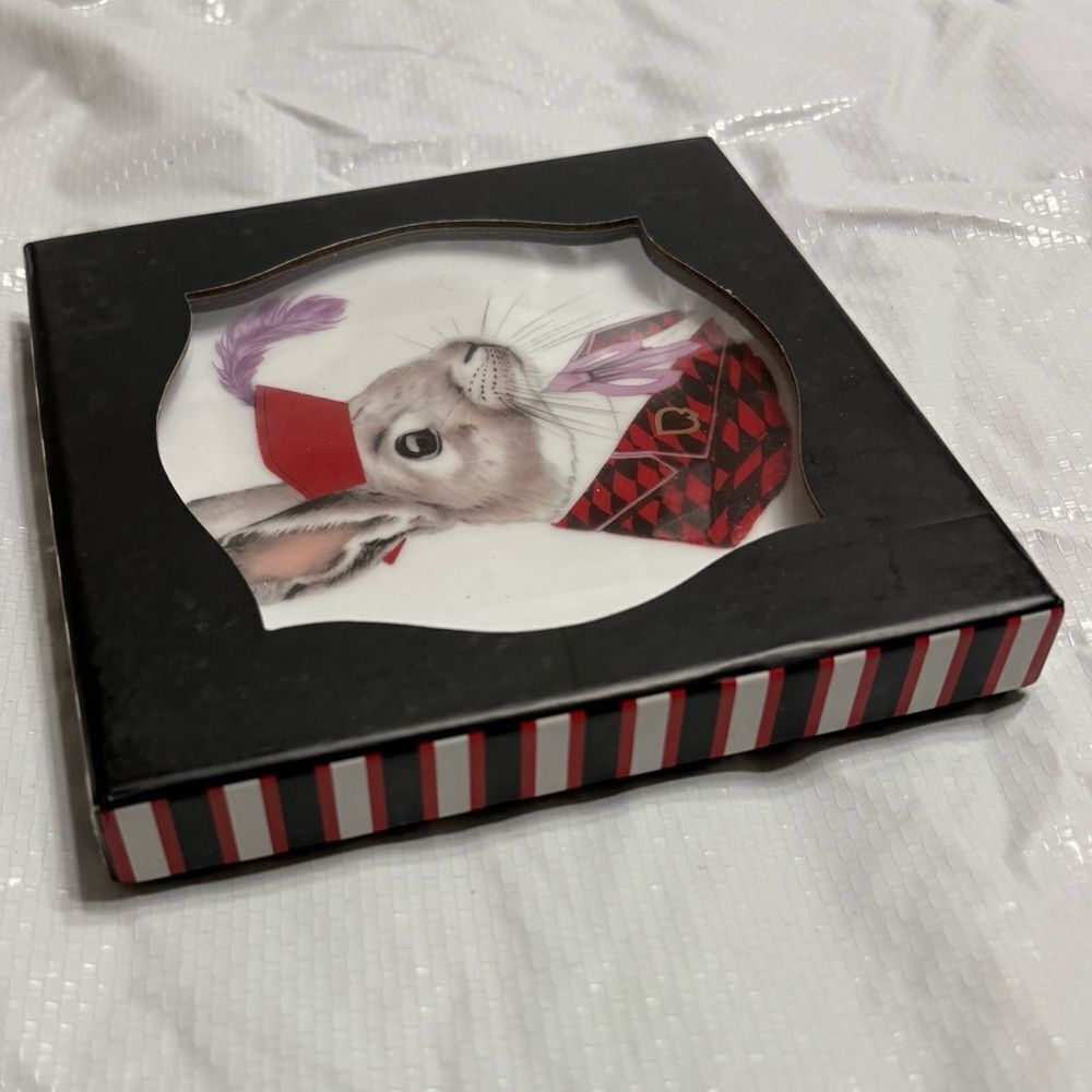 Galison Berkley Beastiary Jack Rabbit Design Square Tray NIB - Picture 4 of 10
